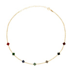 Load image into Gallery viewer, Handmade Enameled Clover Necklace In Gold Vermeil - Nili Gem
