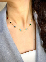 Load image into Gallery viewer, Handmade Enameled Clover Necklace In Gold Vermeil - Nili Gem
