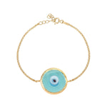 Load image into Gallery viewer, Handmade Extra Fashion Evil Eye Bracelet In Gold Vermeil - Nili Gem
