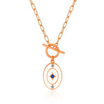 Load image into Gallery viewer, Handmade Galaxy pendant necklace in Rose Gold Plating - Nili Gem
