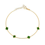 Load image into Gallery viewer, Handmade green Enameled Bracelet In Gold Vermeil - Nili Gem
