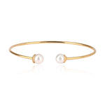 Load image into Gallery viewer, Handmade Pearl Bangle In Gold Vermeil - Nili Gem
