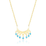 Load image into Gallery viewer, Handmade Turquoise Necklace In Gold Vermeil - Nili Gem
