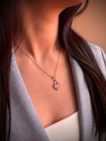 Load image into Gallery viewer, Heart Lock Necklace In Rose Gold Plating - Nili Gem
