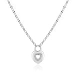 Load image into Gallery viewer, Heart Lock Necklace In Sterling Silver - Nili Gem
