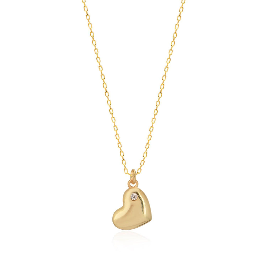 Heart Pendant And Chain necklace In Gold Vermeil - Nili Gem