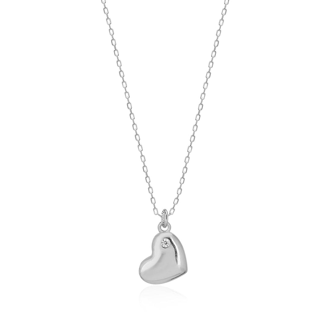 Heart Pendant And Chain necklace In Sterling Silver - Nili Gem