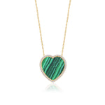 Load image into Gallery viewer, Heart-Shaped Malachite Necklace In Gold Vermeil - Nili Gem
