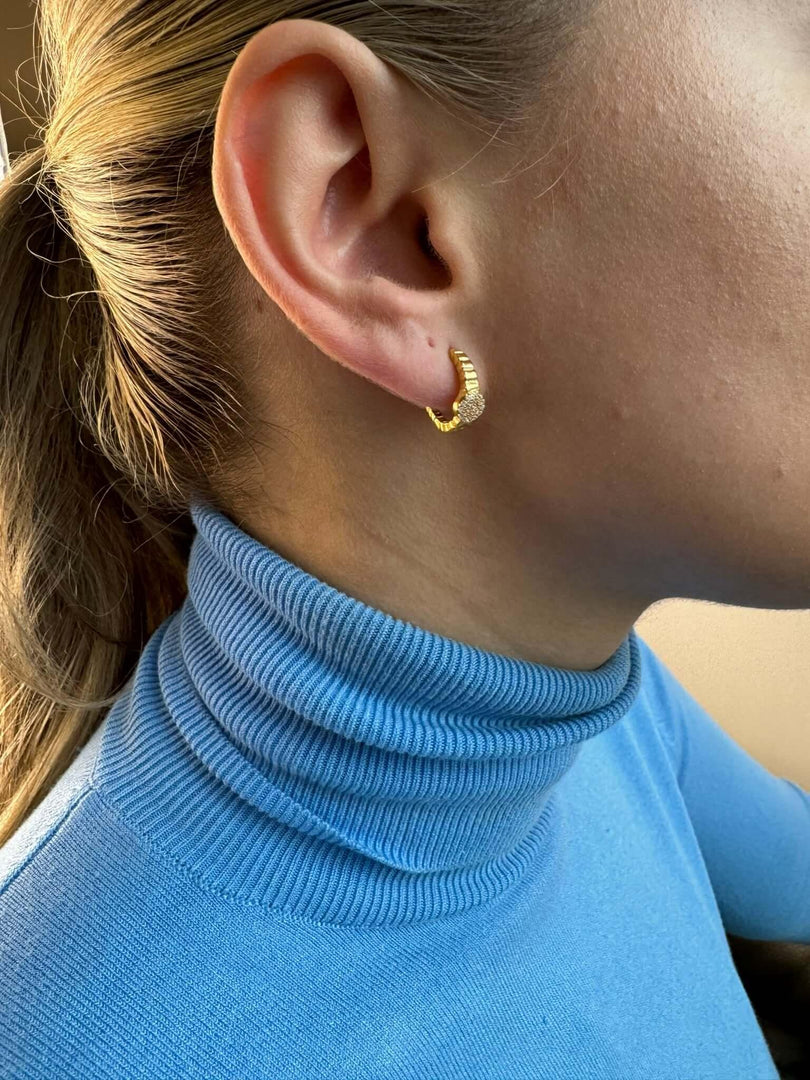 Hoop Earrings In Gold Vermeil - Nili Gem