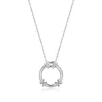 Load image into Gallery viewer, Knot Round Pendant Chain Necklace In Sterling Silver - Nili Gem
