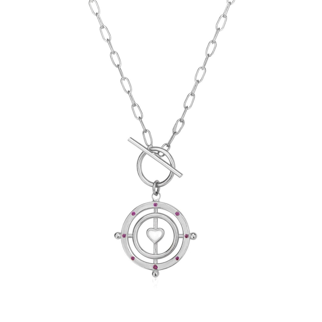 Magic Heart Pendant & Chain Necklace In Sterling Silver - Nili Gem