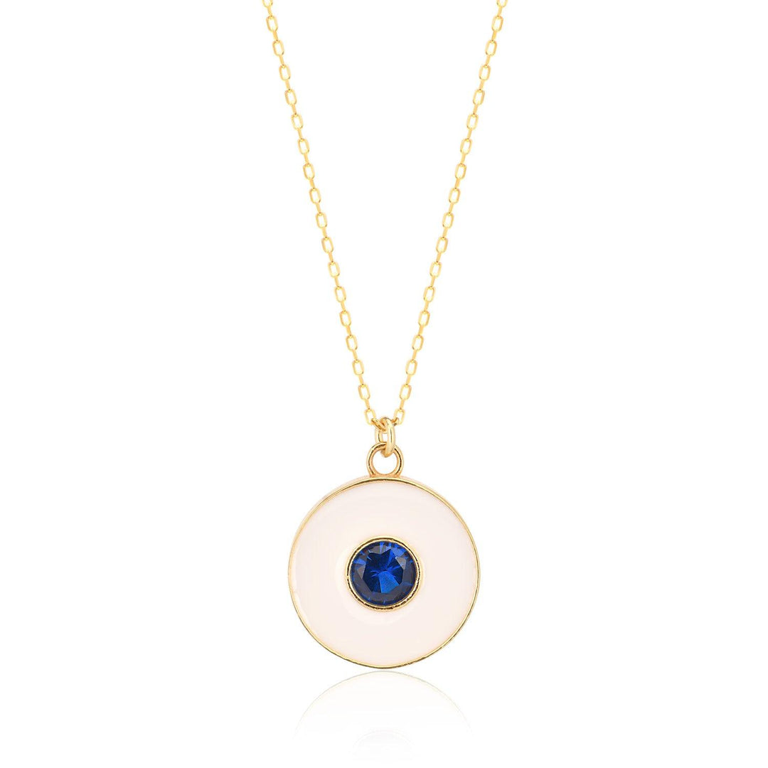 Nili Gem Classic Round Pendant & Chain In Gold Vermeil - Nili Gem