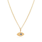 Niligem Evil Eye Pendant And Chain Necklace In Gold Vermeil - Nili Gem