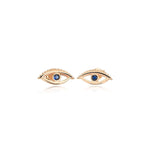 Load image into Gallery viewer, Niligem Evil Eye Stud Earrings In Gold Vermeil - Nili Gem
