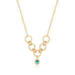 NiliGem Link Party Charm Necklace In Gold Vermeil - Nili Gem