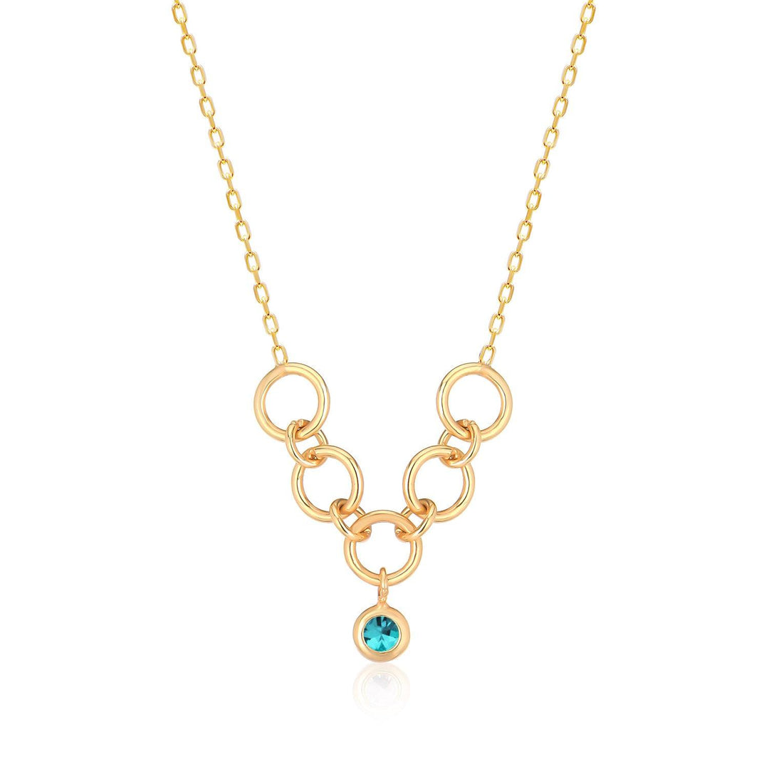 NiliGem Link Party Charm Necklace In Gold Vermeil - Nili Gem