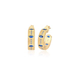 Load image into Gallery viewer, Niligem Open Hoop Earrings In Gold Vermeil - Nili Gem
