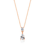 Load image into Gallery viewer, Tear Drop Pendant Necklace In Rose Gold Plating - Nili Gem
