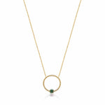 Load image into Gallery viewer, Timeless Circle Pendant Necklace In Gold Vermeil - Nili Gem
