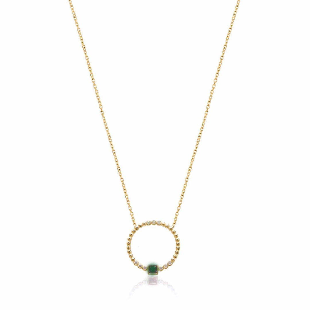 Timeless Circle Pendant Necklace In Gold Vermeil - Nili Gem