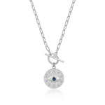 Trendy Evil Eye Pendant Necklace In Sterling Silver - Nili Gem